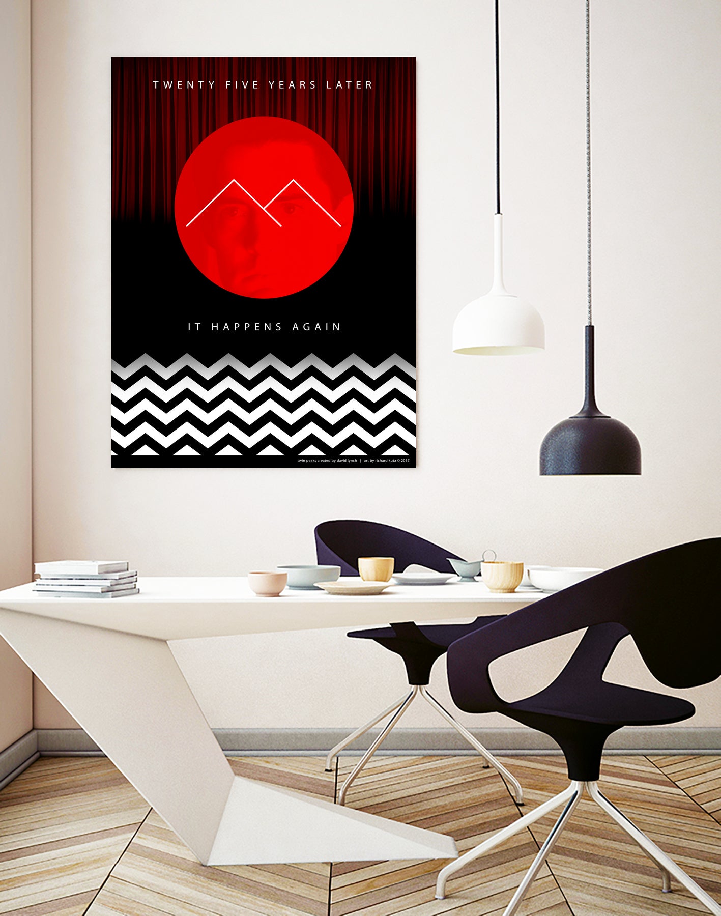 Twin Peaks (detailed) by Richard Kuta on GIANT ART - white digital drawing