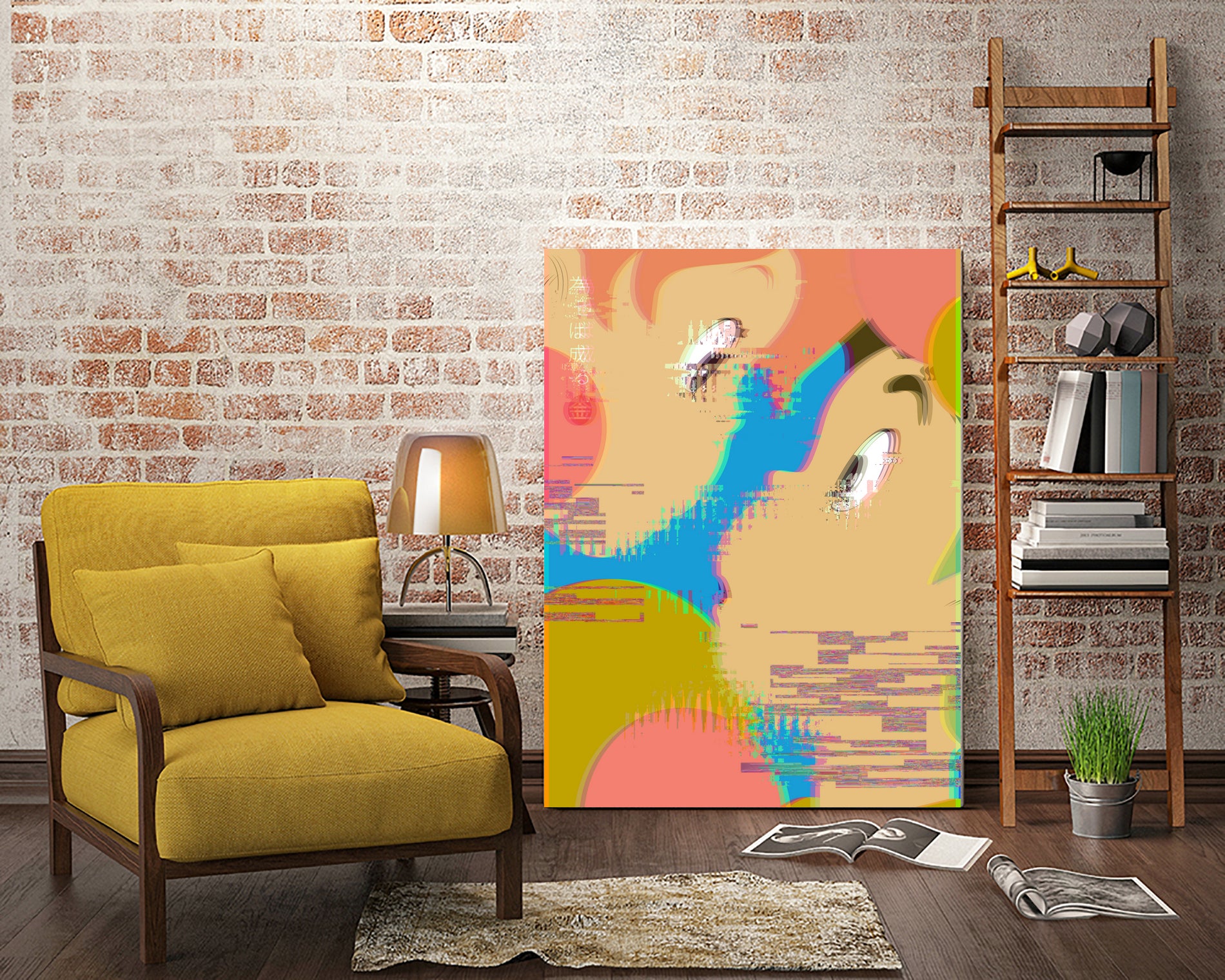 Miyazaki Glitch - Ponyo by Hyo Kim on GIANT ART - blue digital painting