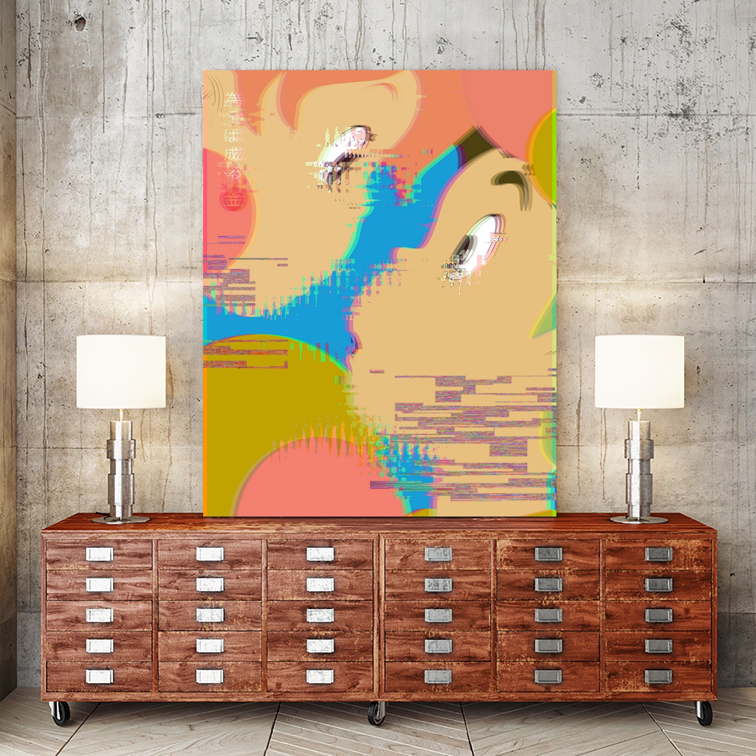 Miyazaki Glitch - Ponyo by Hyo Kim on GIANT ART - blue digital painting