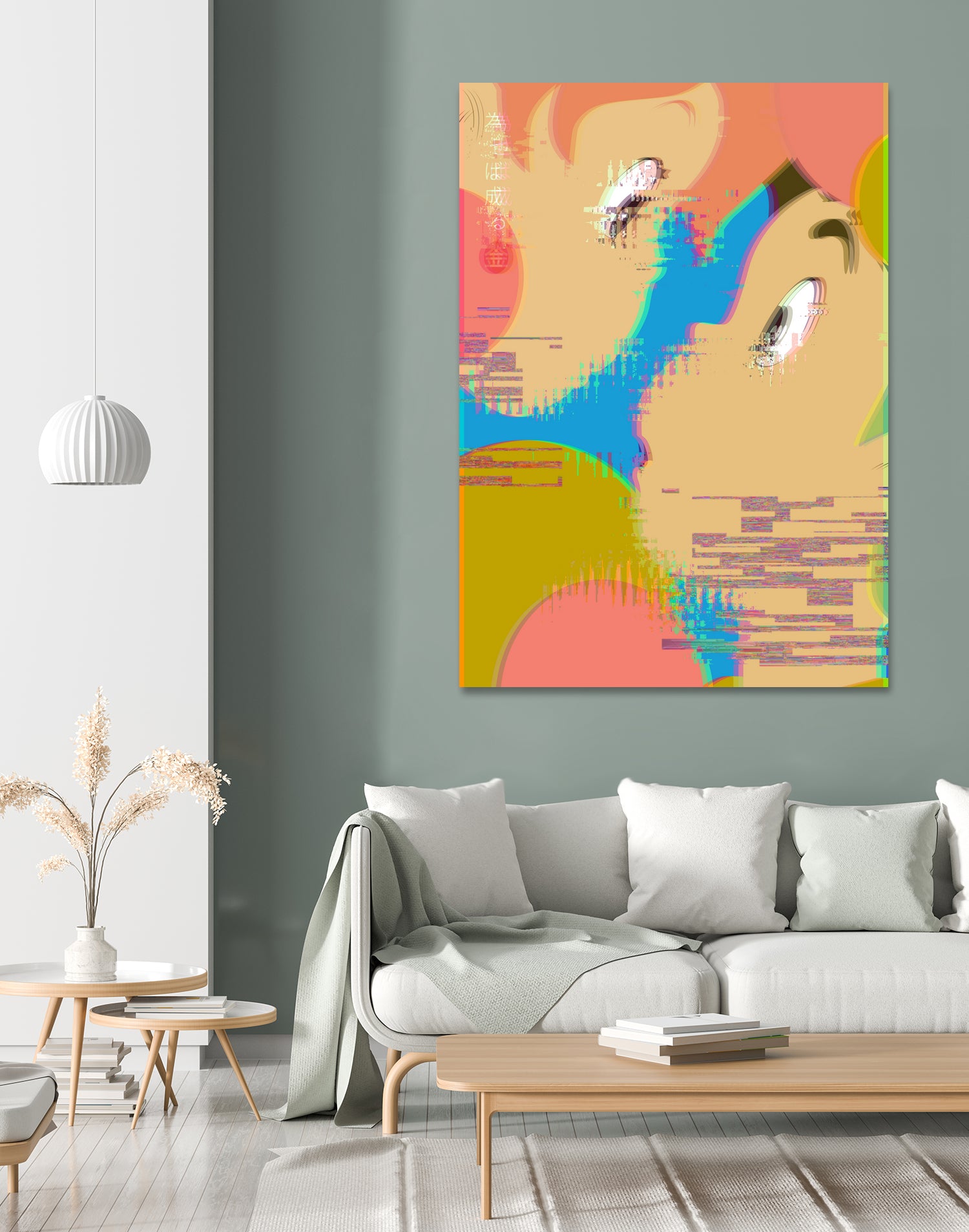 Miyazaki Glitch - Ponyo by Hyo Kim on GIANT ART - blue digital painting