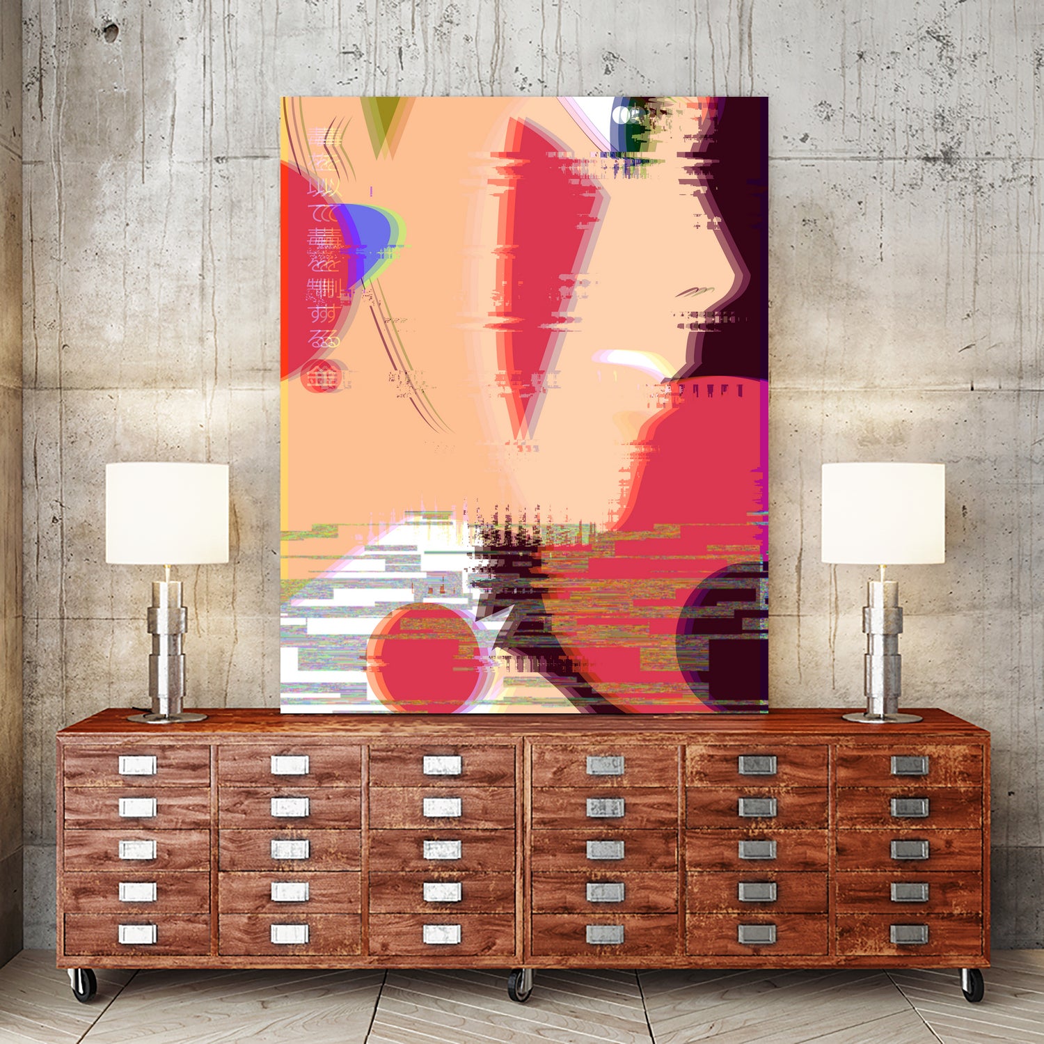 Miyazaki Glitch - Princess Mononoke by Hyo Kim on GIANT ART - red digital painting