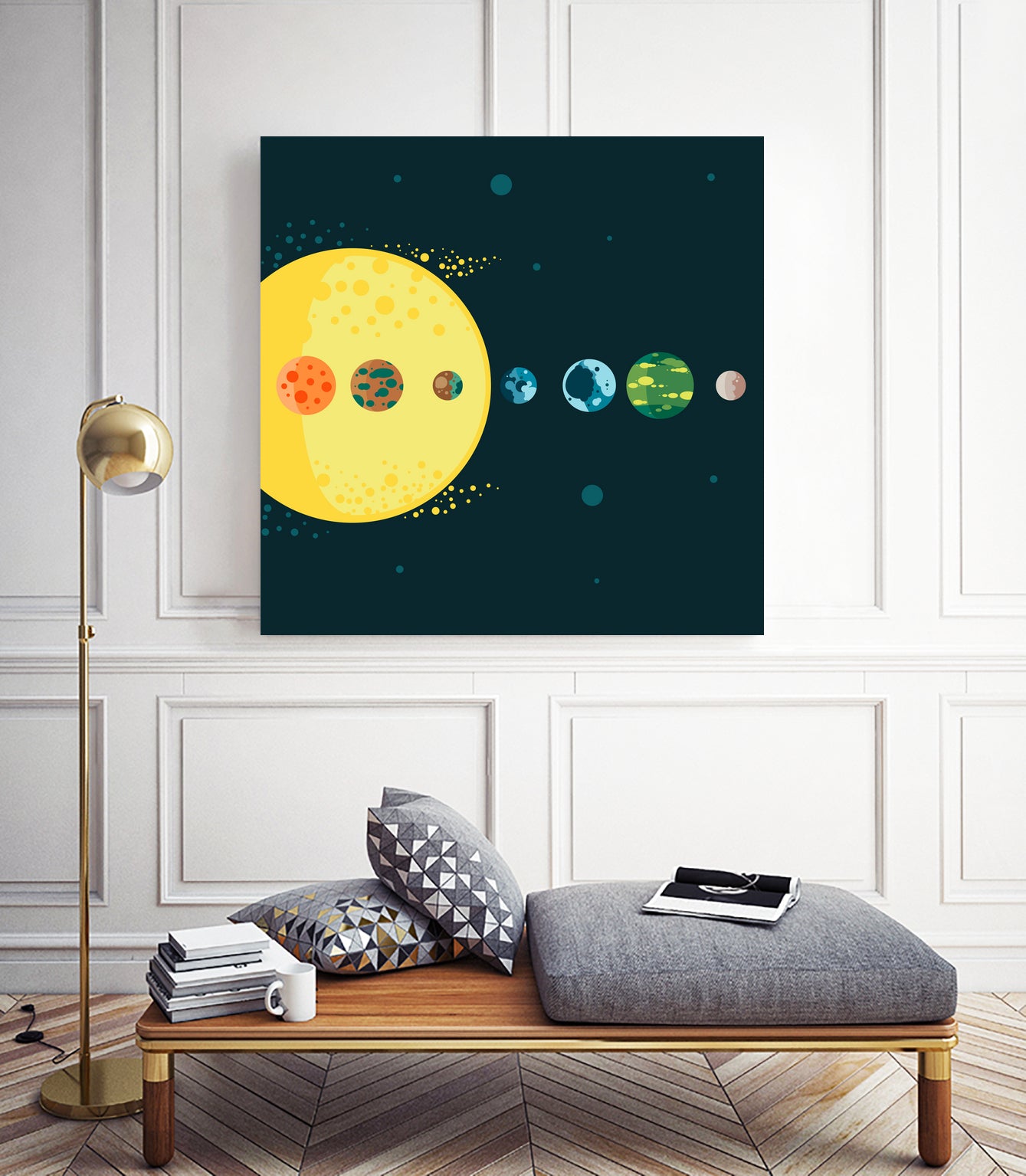 Trappist System by Alessandra Gagliano on GIANT ART - blue vector illustration
