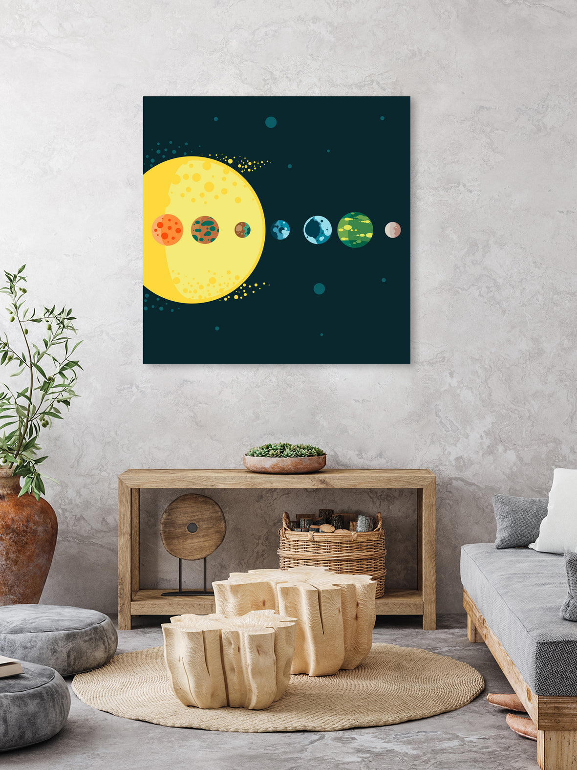 Trappist System by Alessandra Gagliano on GIANT ART - blue vector illustration