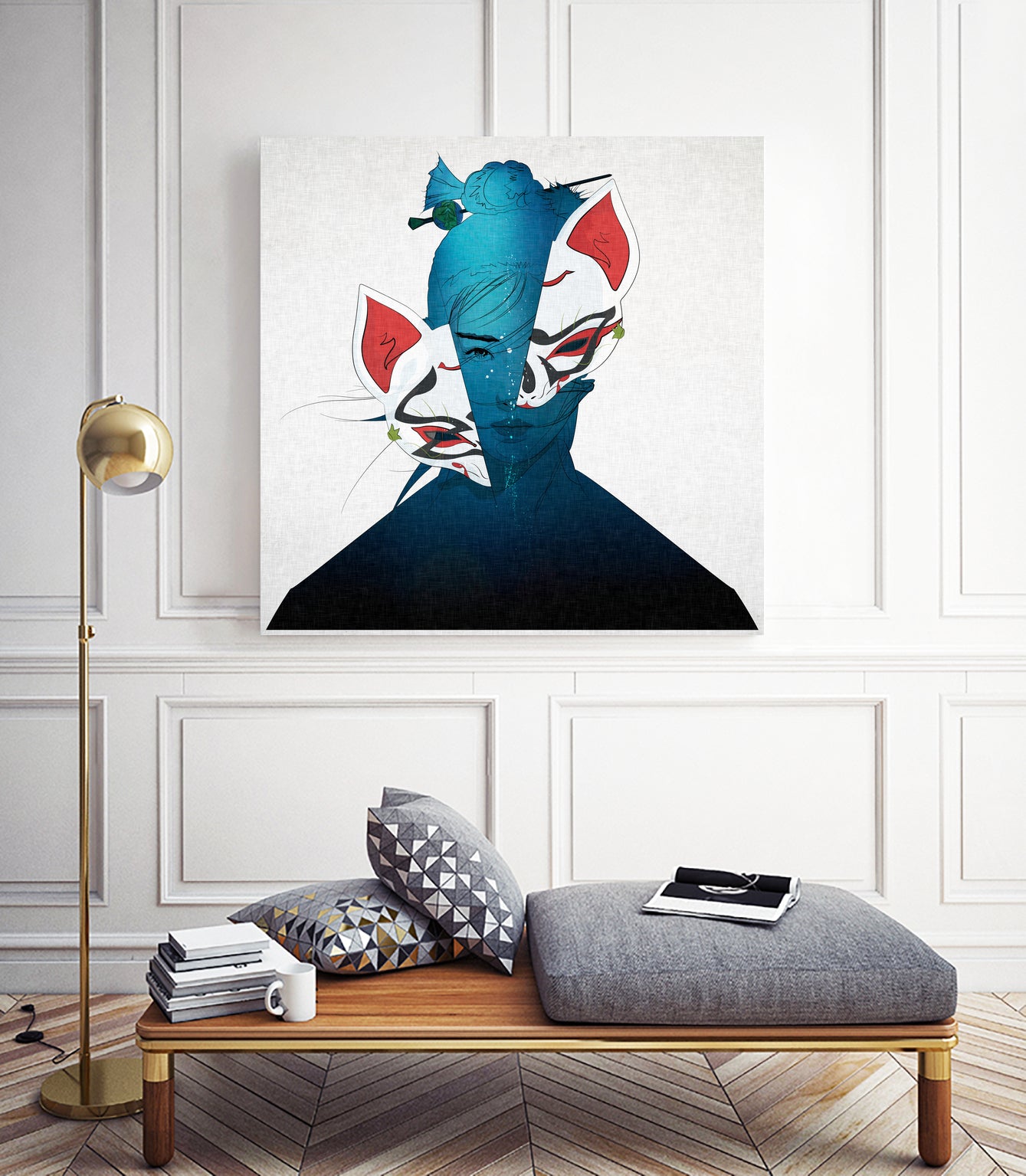 Fox Mask by Yuichi Suzuki on GIANT ART - black vector illustration