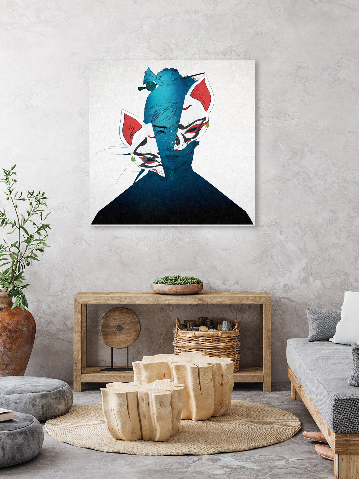 Fox Mask by Yuichi Suzuki on GIANT ART - black vector illustration