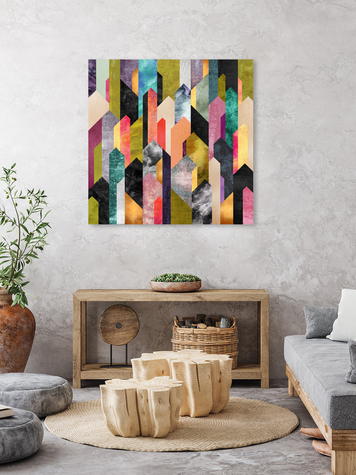 Crystallized by Elisabeth Fredriksson on GIANT ART - yellow mixed media