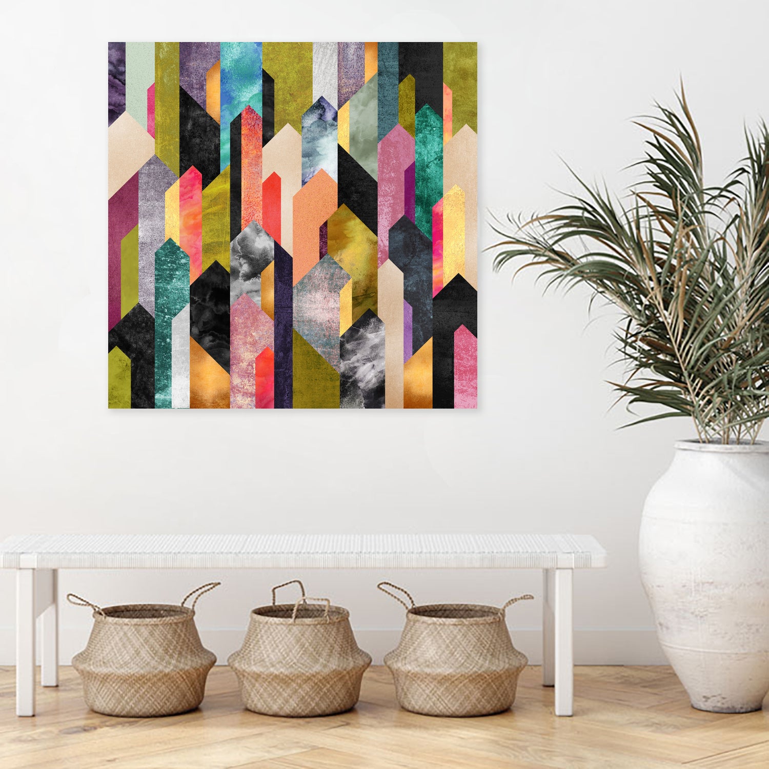 Crystallized by Elisabeth Fredriksson on GIANT ART - yellow mixed media