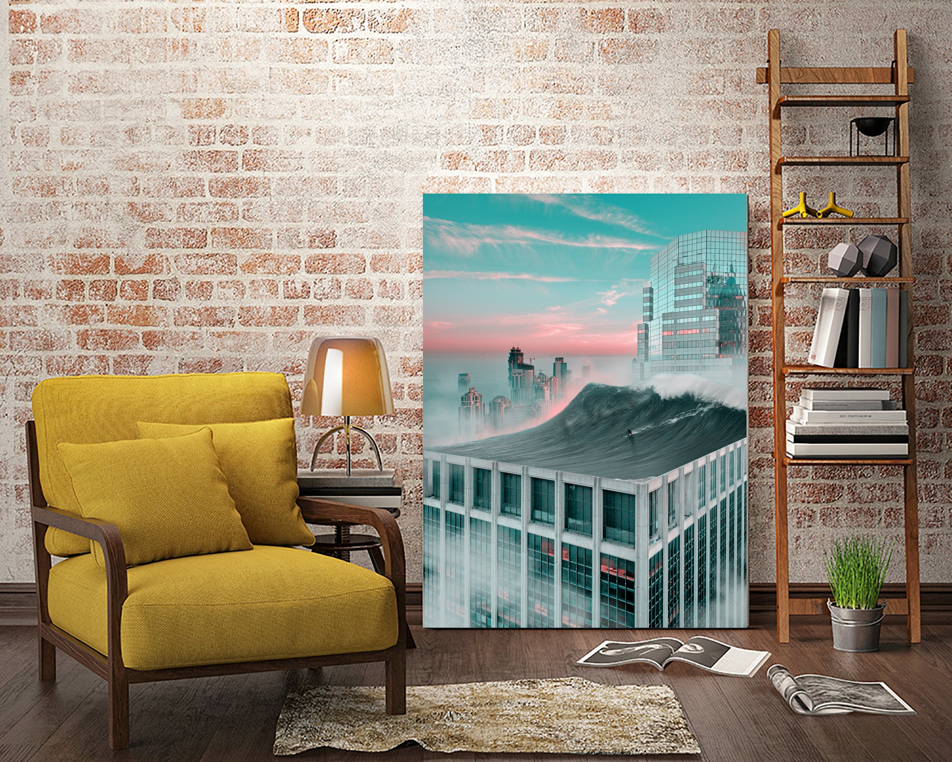 Surf City 01 by Andrea M. Cervino on GIANT ART - blue mixed media