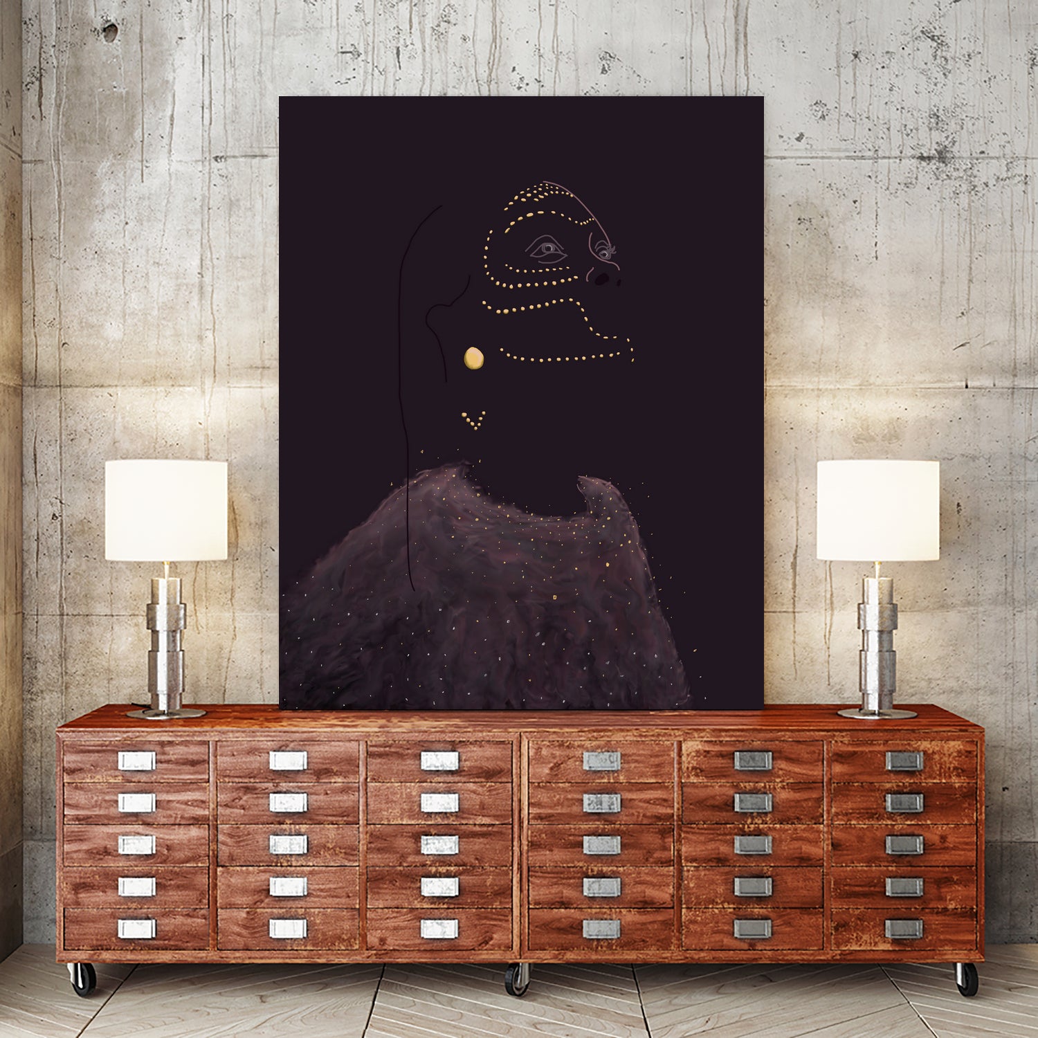 space by Sara Silva on GIANT ART - fuchsia digital drawing