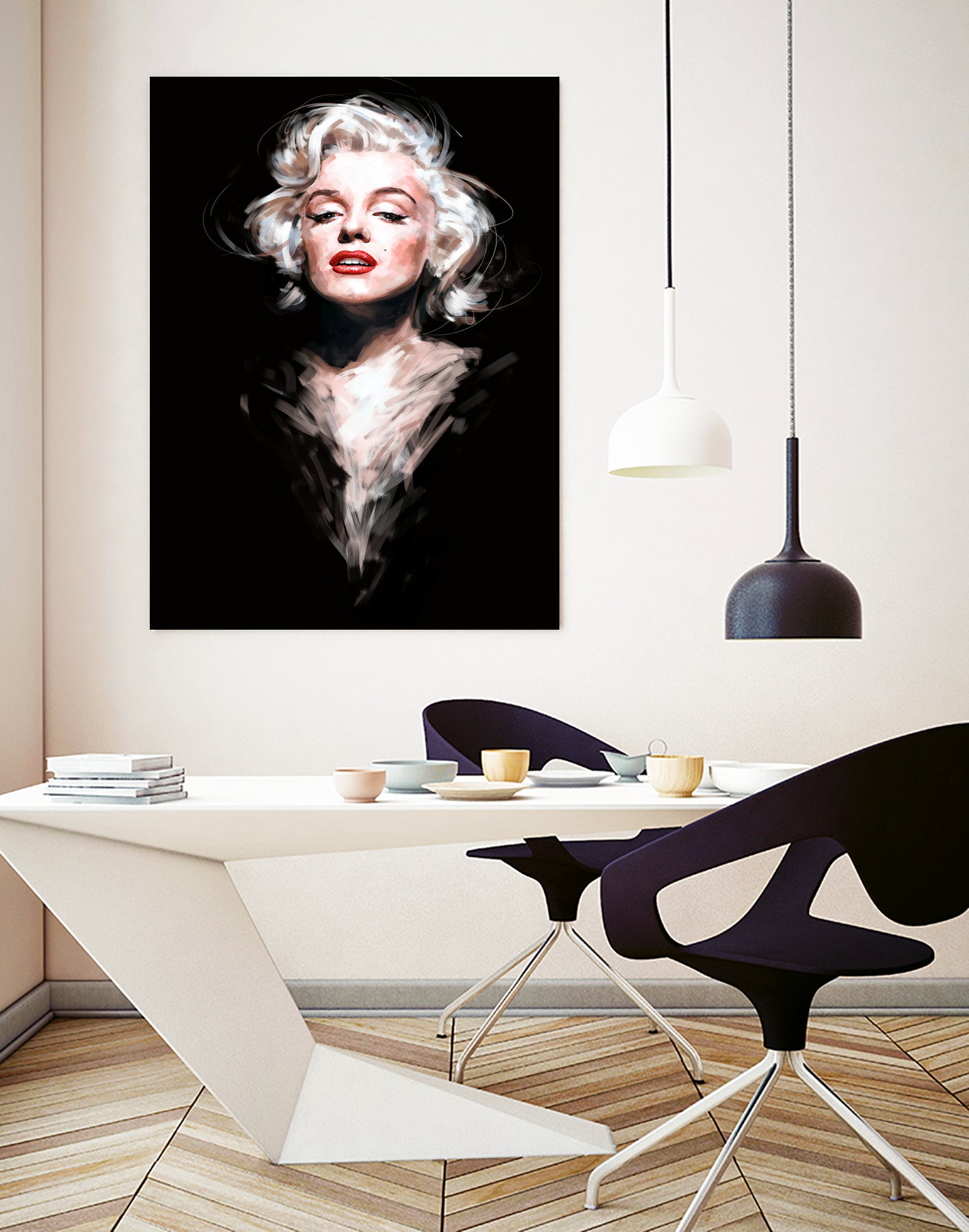 Marilyn by Dmitry Belov on GIANT ART - black digital painting