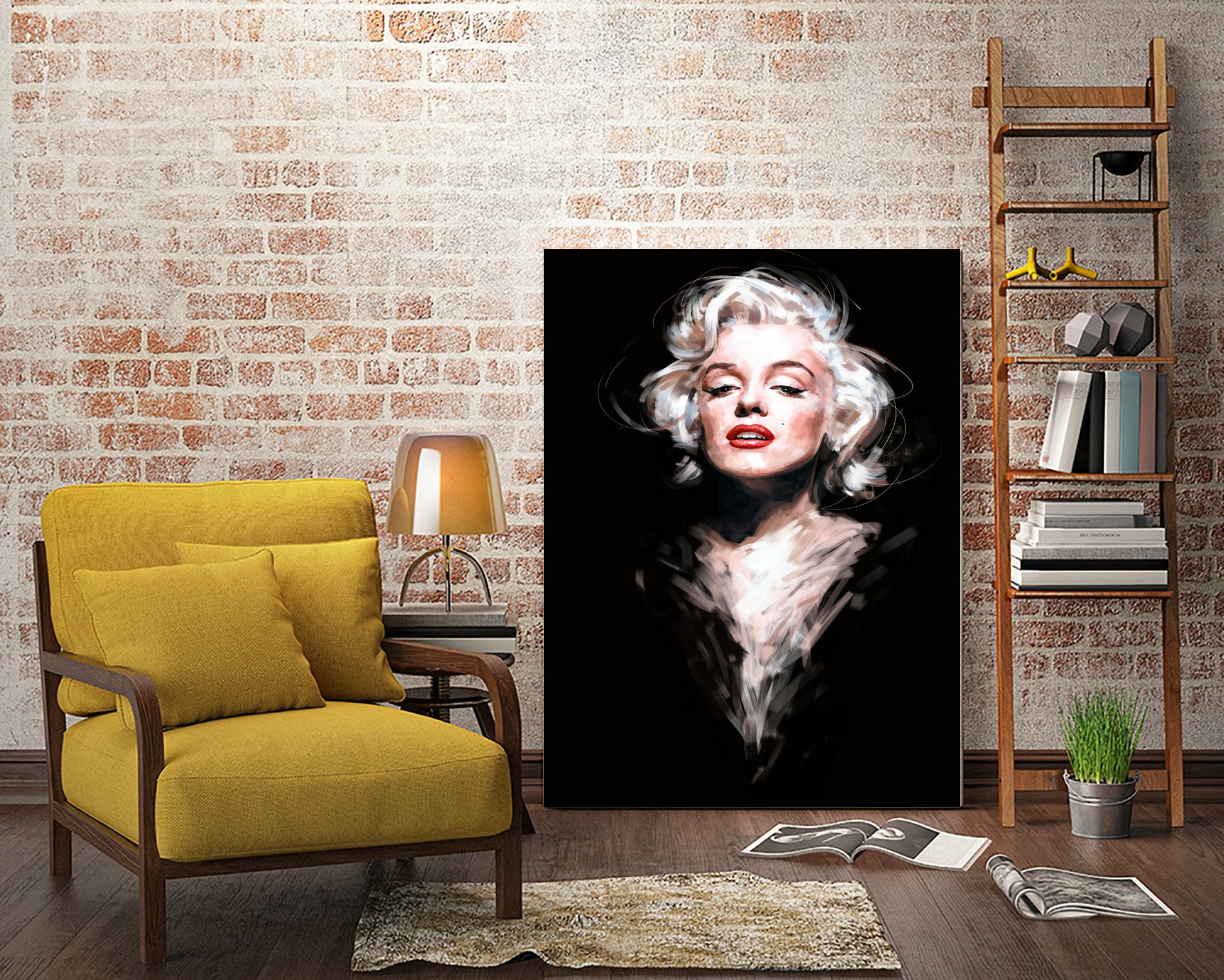 Marilyn by Dmitry Belov on GIANT ART - black digital painting