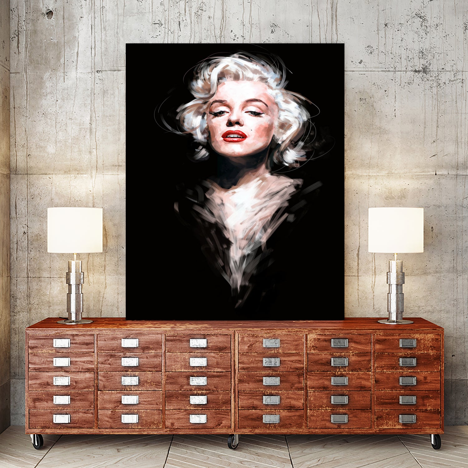 Marilyn by Dmitry Belov on GIANT ART - black digital painting