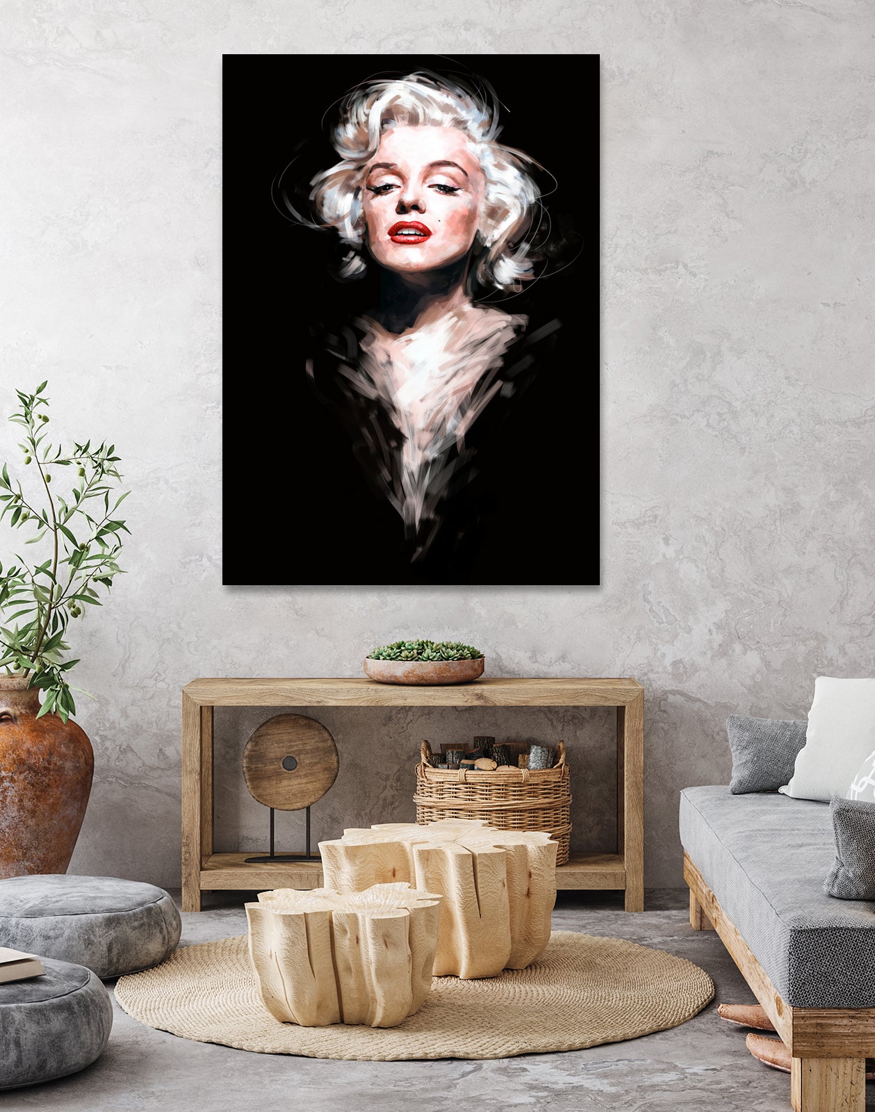 Marilyn by Dmitry Belov on GIANT ART - black digital painting