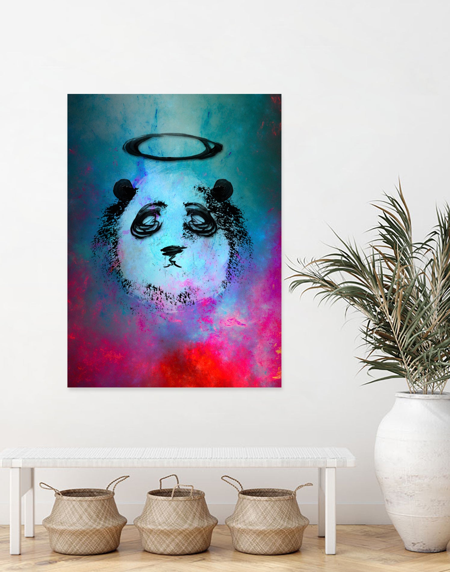 Halo Panda by Nikhil Shinde on GIANT ART - blue digital painting