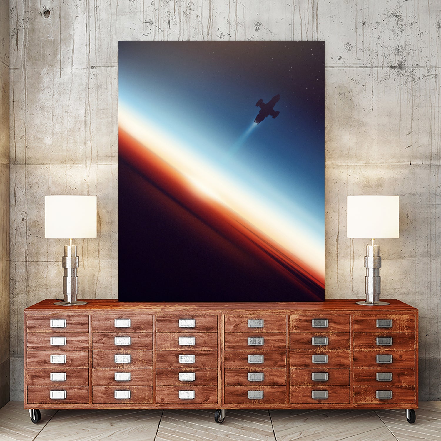 Into Space by Victor Vercesi on GIANT ART - blue photo illustration