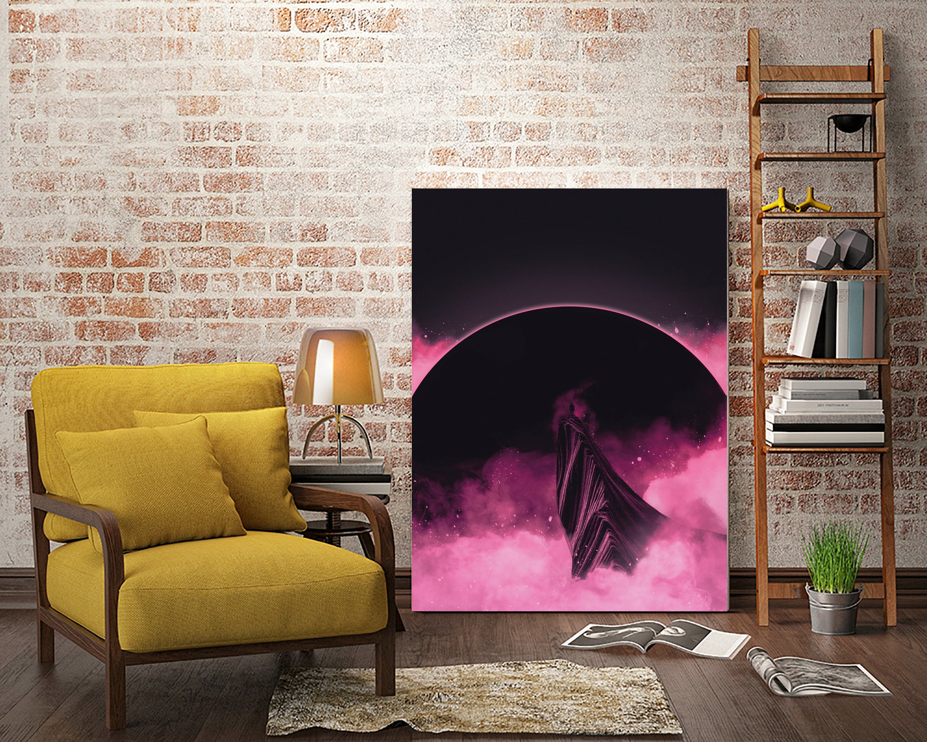 No Stars by Adam Priester on GIANT ART - pink digital painting