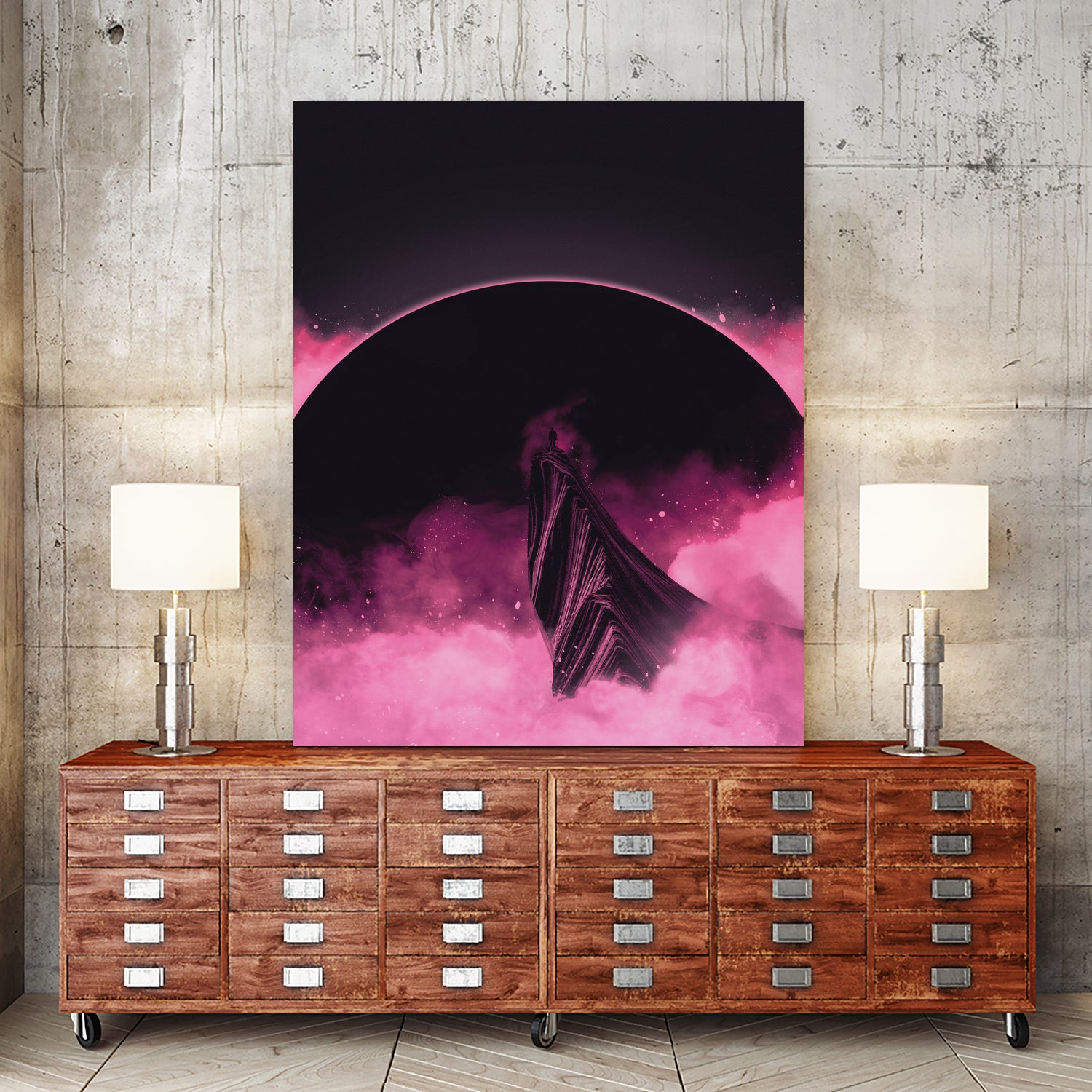 No Stars by Adam Priester on GIANT ART - pink digital painting