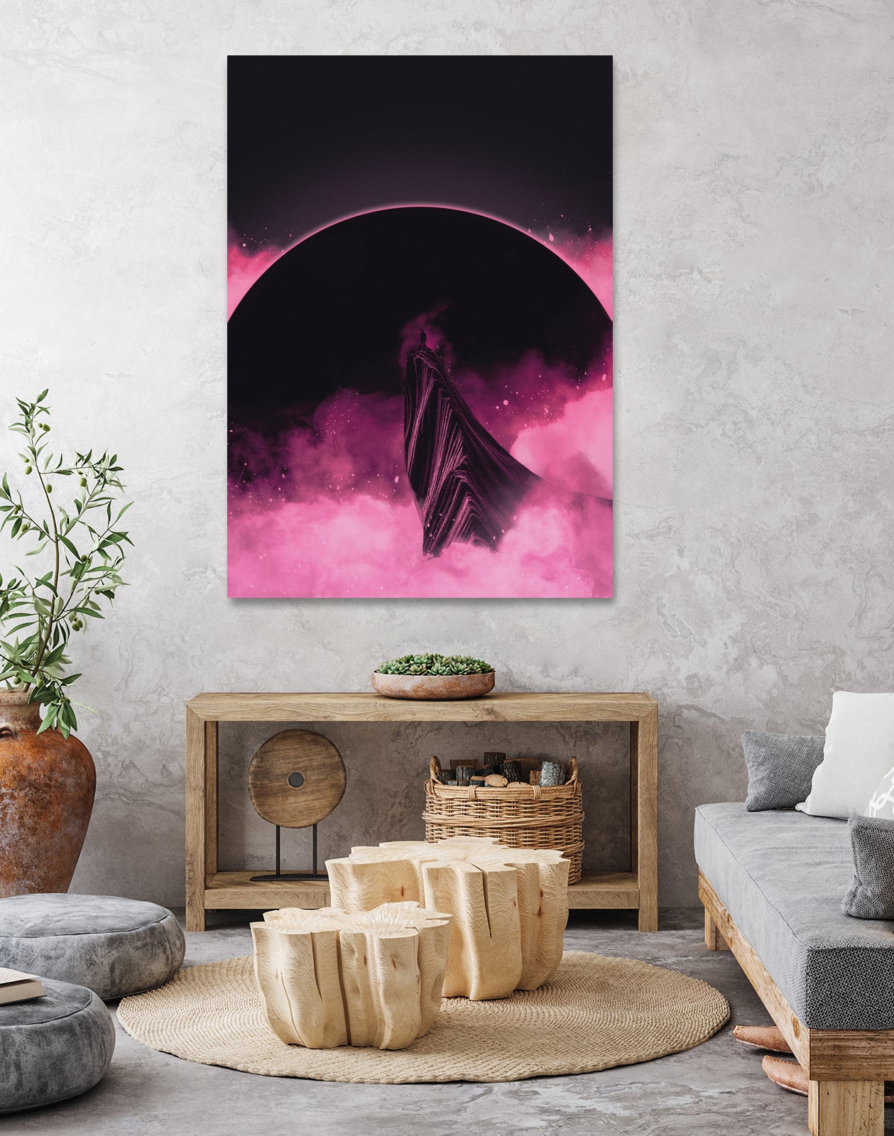 No Stars by Adam Priester on GIANT ART - pink digital painting
