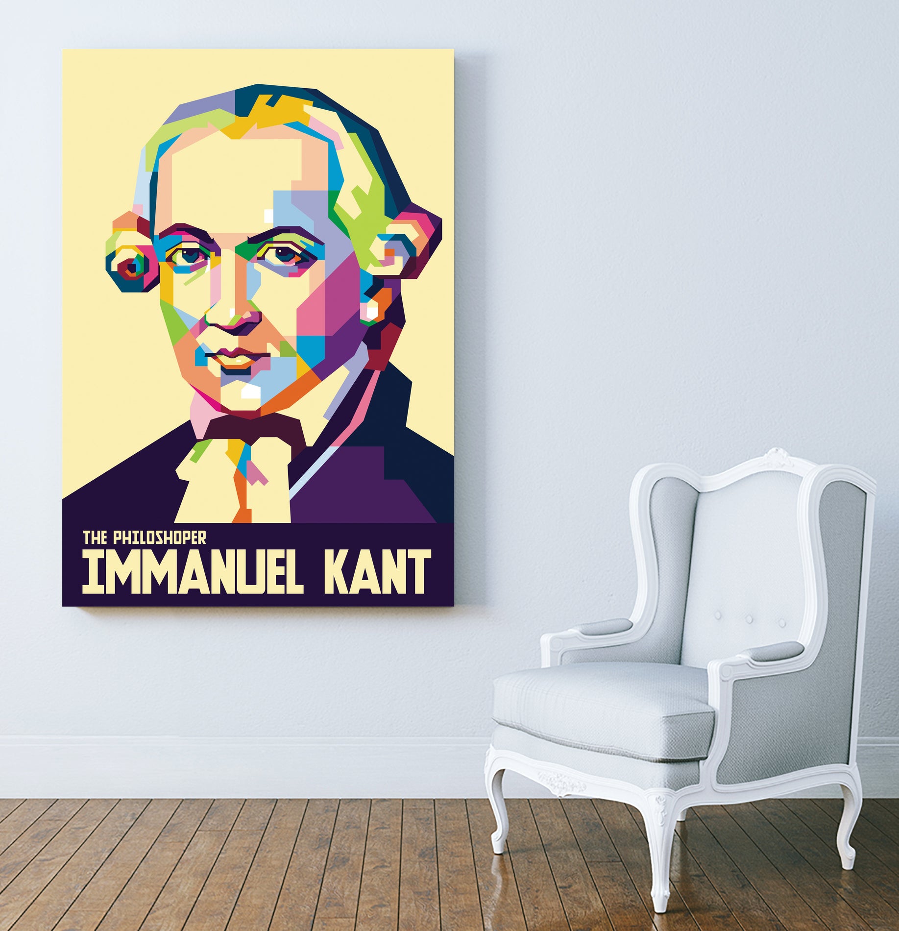 Immanuel Kant in Pop Art Portrait by Ahmad Taufiq on GIANT ART - white digital drawing