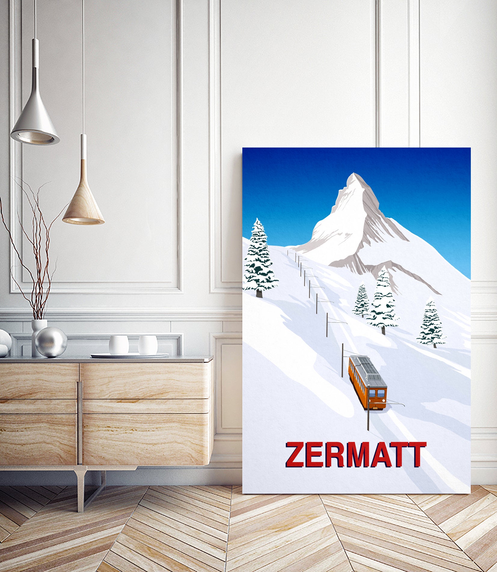 ZERMATT by Steve Ash on GIANT ART - white digital painting