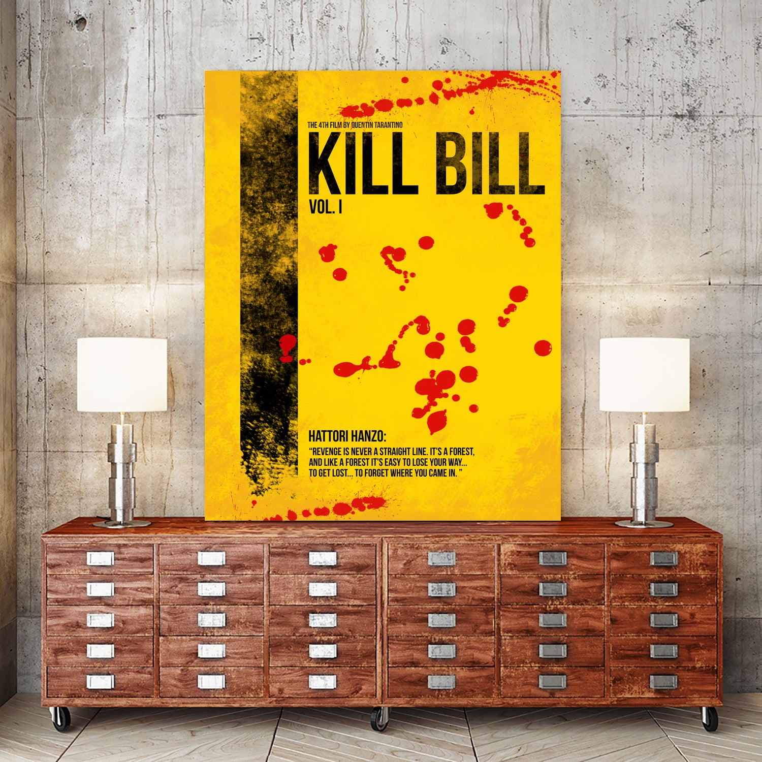 Kill Bill - Vol. I minimal movie poster alternative by HDMI 2K on GIANT ART - yellow typography