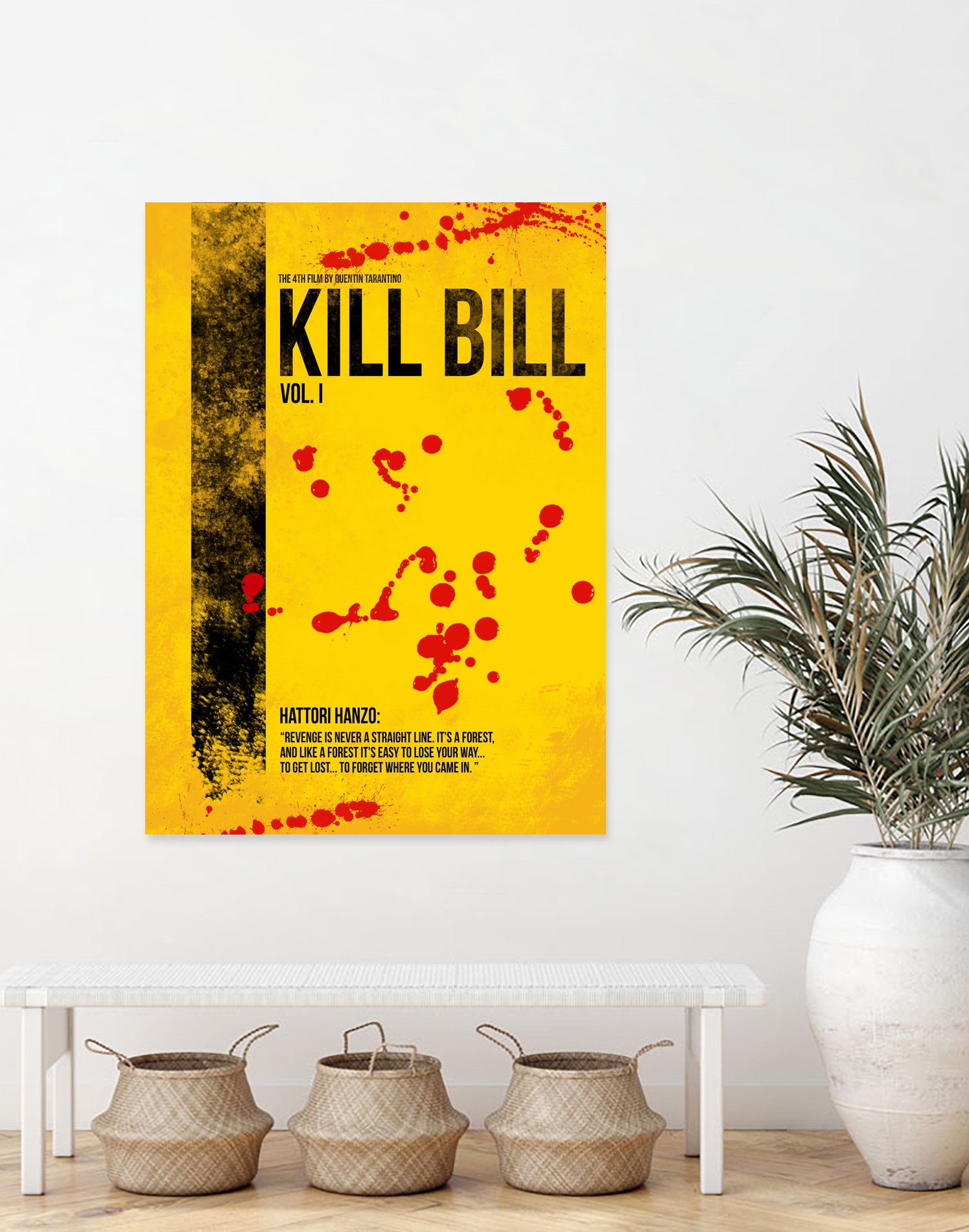 Kill Bill - Vol. I minimal movie poster alternative by HDMI 2K on GIANT ART - yellow typography