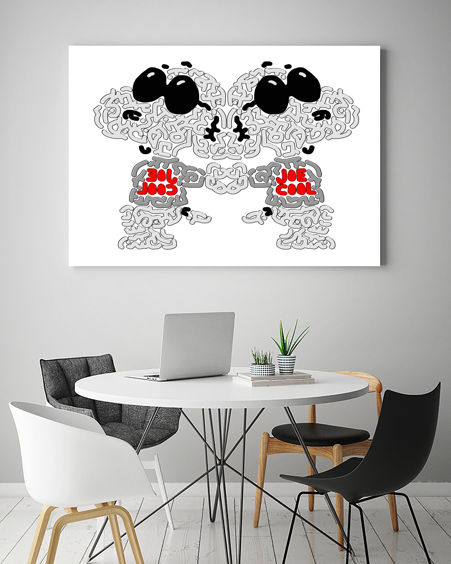 Snoopy Joe Cool by Caroline BESSIERES on GIANT ART - gray digital drawing