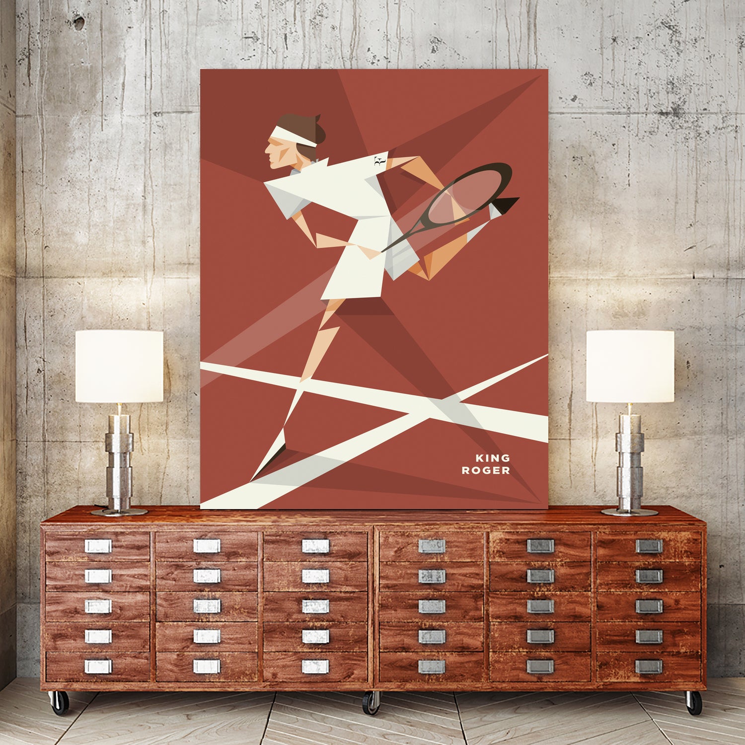 King Roger. the portrait by Riccardo Pagliani on GIANT ART - red character design