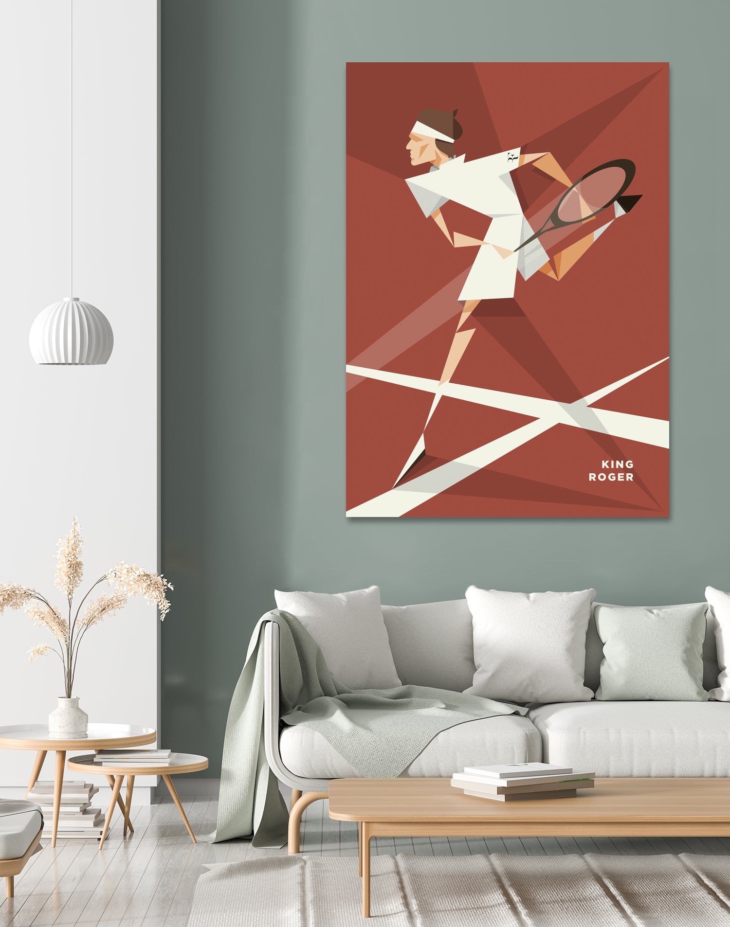 King Roger. the portrait by Riccardo Pagliani on GIANT ART - red character design