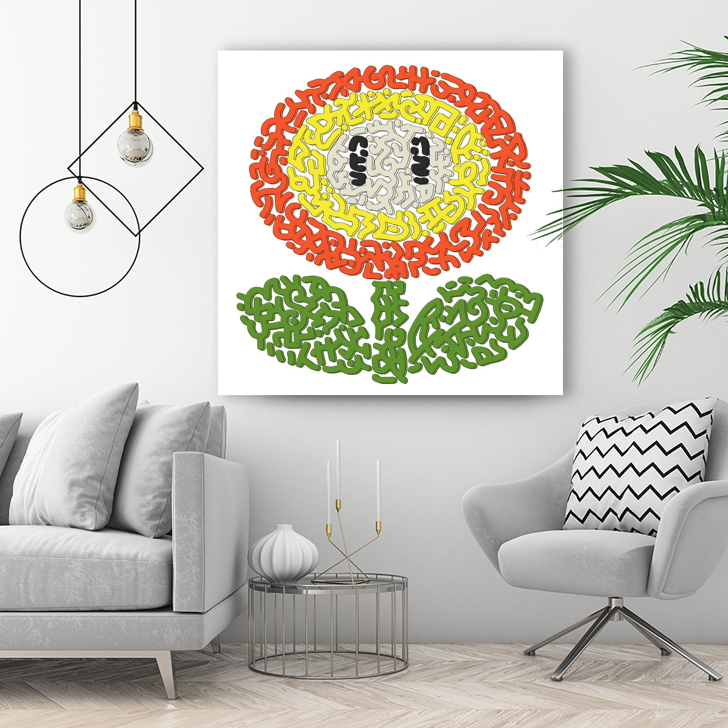 Mario's Flower of Fire by Caroline BESSIERES on GIANT ART - orange game design