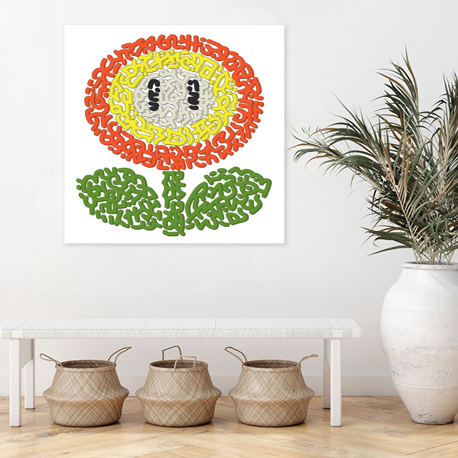 Mario's Flower of Fire by Caroline BESSIERES on GIANT ART - orange game design