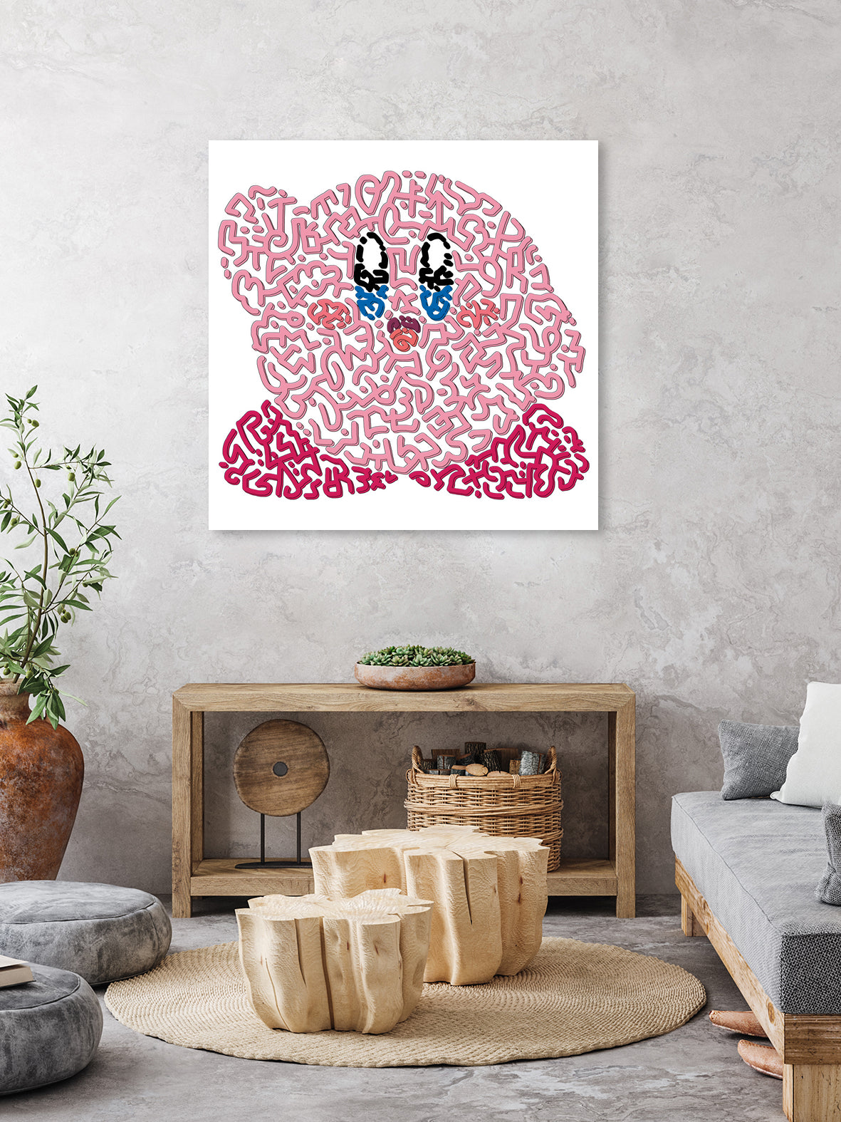 Kirby by Caroline BESSIERES on GIANT ART - pink game design