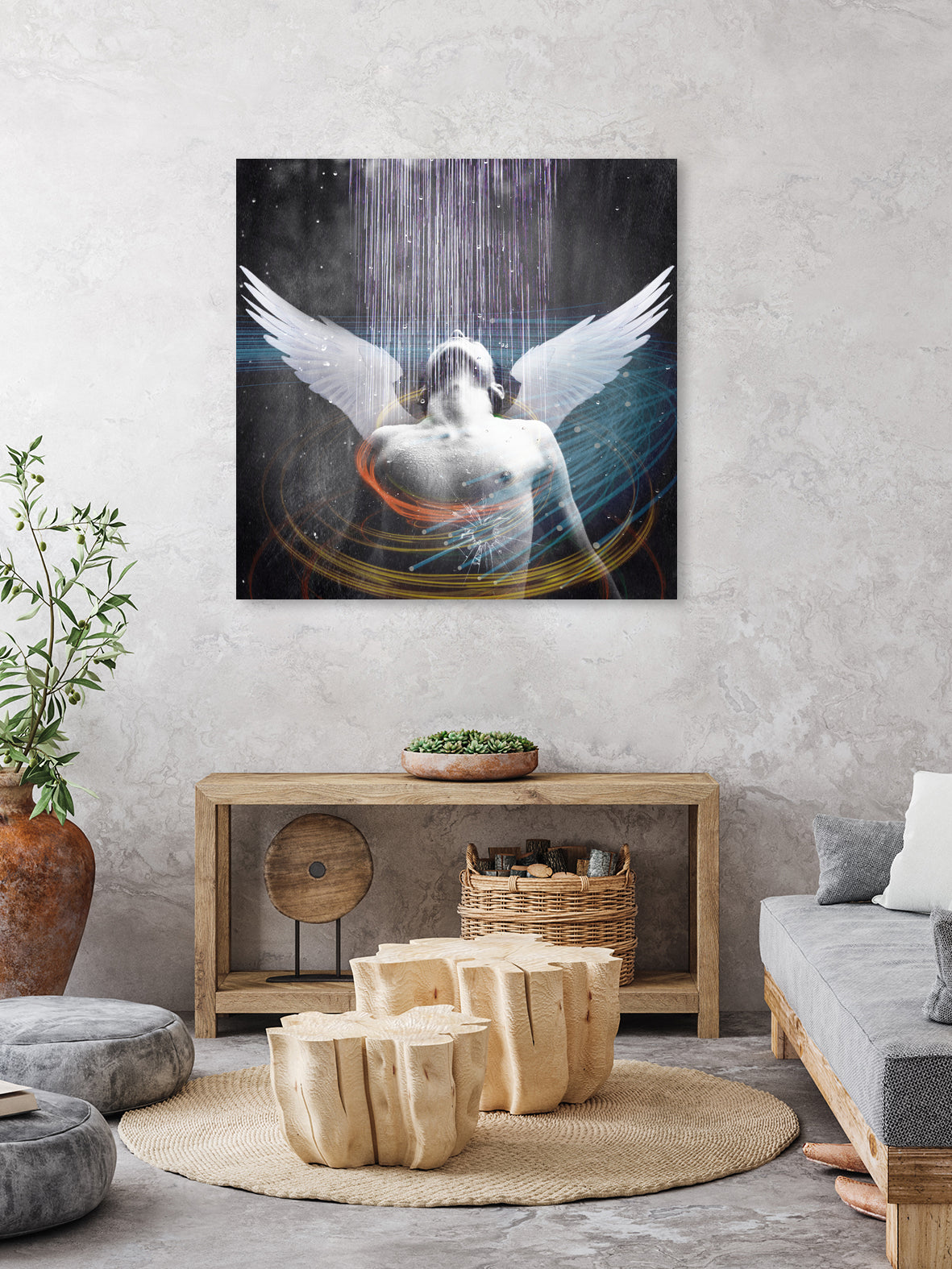 dark rain angel by Vin Zzep on GIANT ART - white photo illustration
