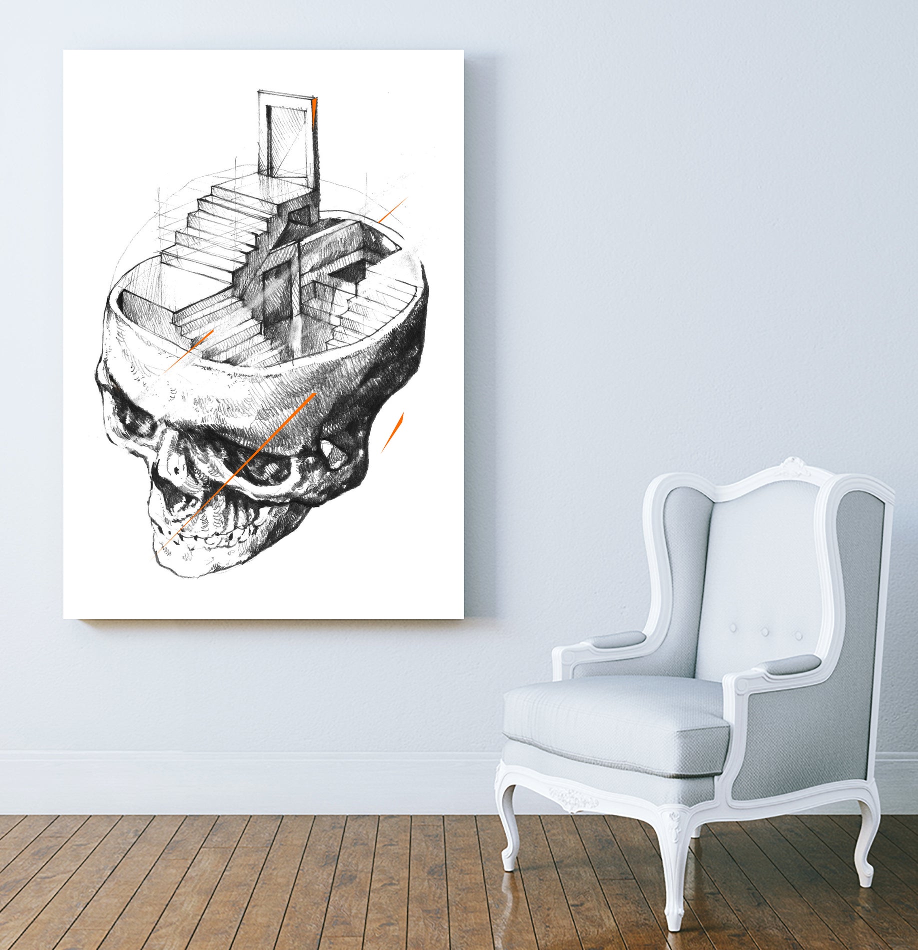 Stairway to heaven by Mikolaj Cielniak on GIANT ART - black photo illustration