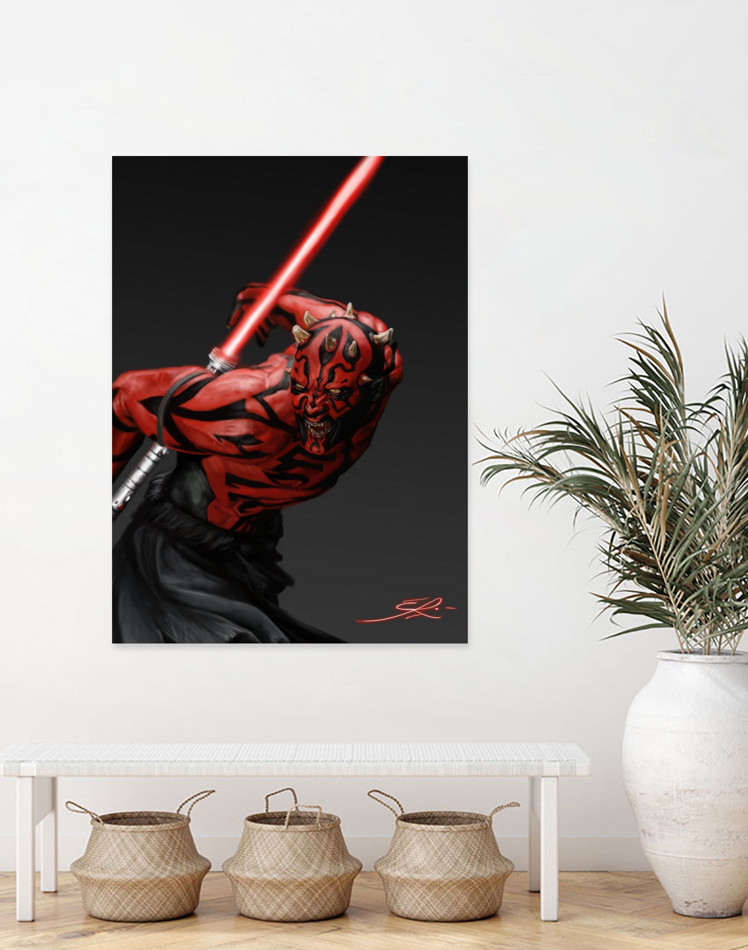Darth Maul by Eber Riera on GIANT ART - red digital painting