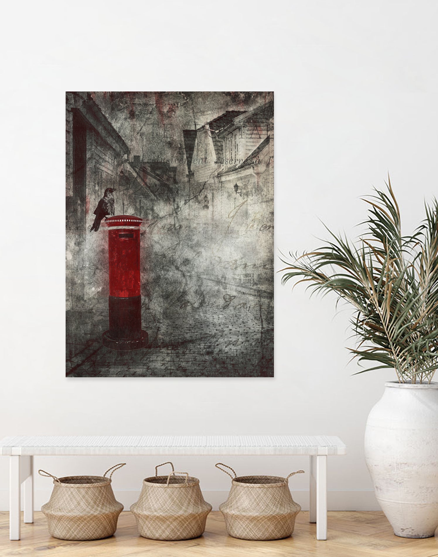 Red Letter Box by Alina Sliwinska on GIANT ART - red mixed media