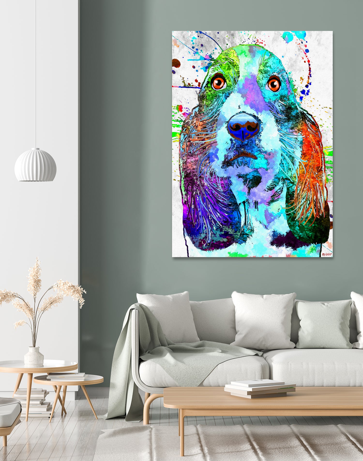 Basset Hound by Daniel Janda on GIANT ART - black digital painting