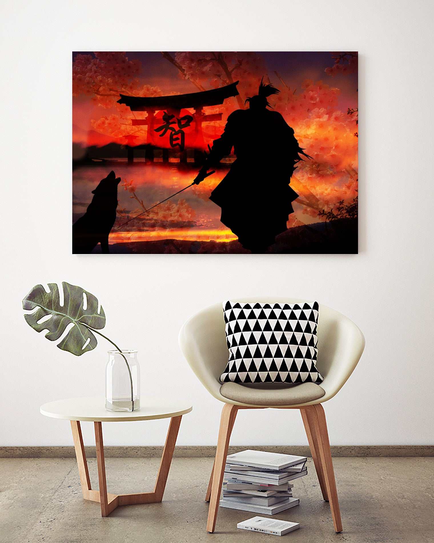 La sagesse du loup by Emmanuel Signorino on GIANT ART - orange digital painting