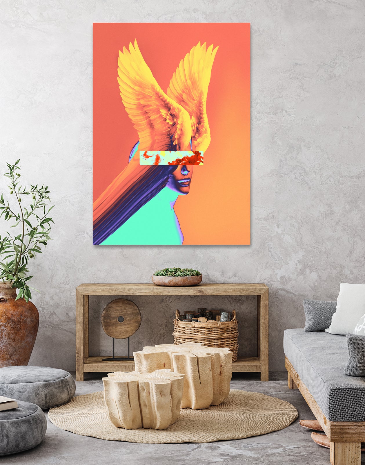 Chogo by Dorian Legret on GIANT ART - orange photo manipulation