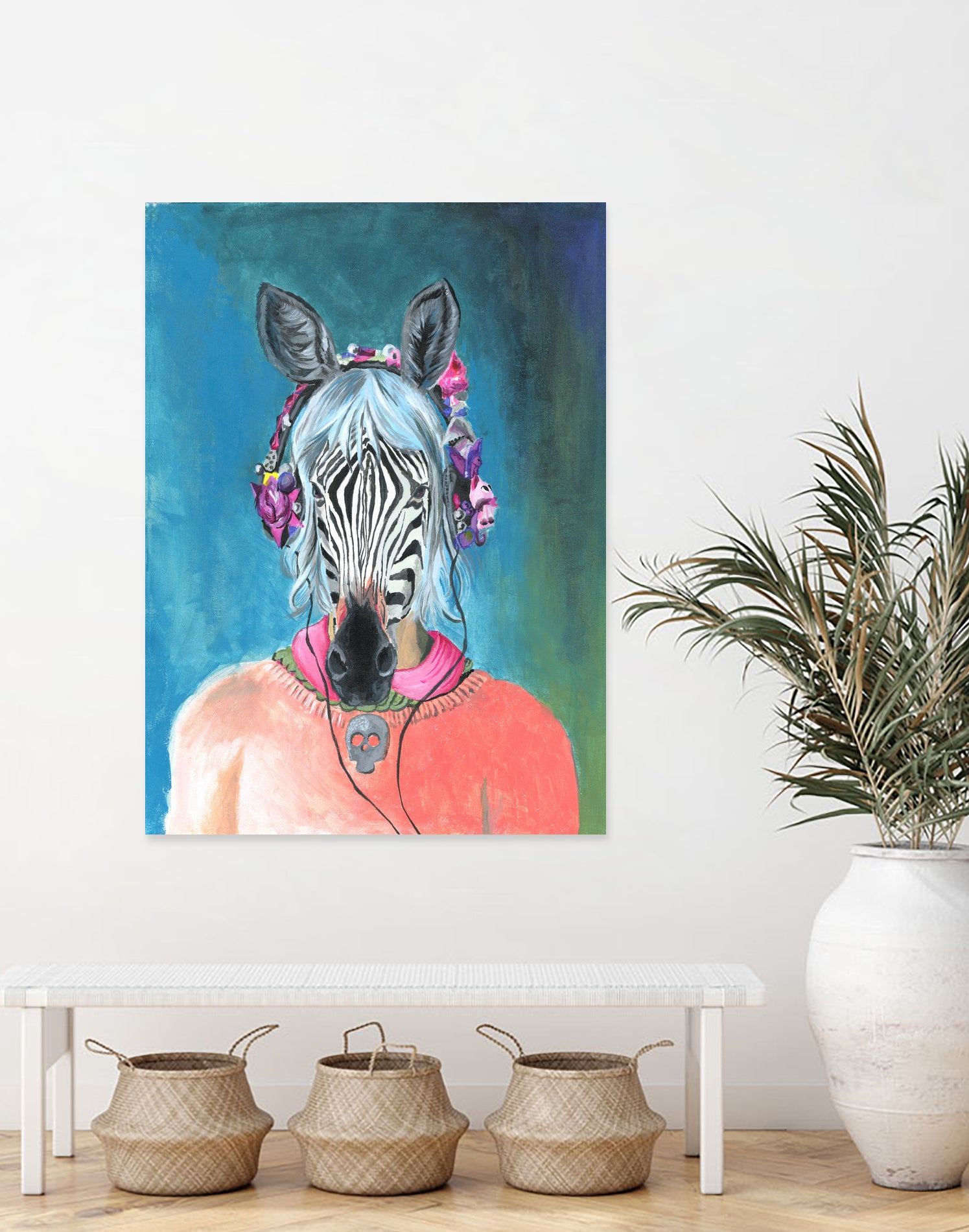 I Can't Hear You by Heather Perry on GIANT ART - blue mixed media