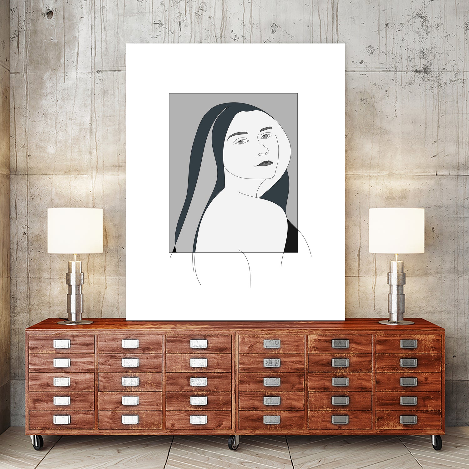 Monochrome Eve by Iri Kirova on GIANT ART - gray character design