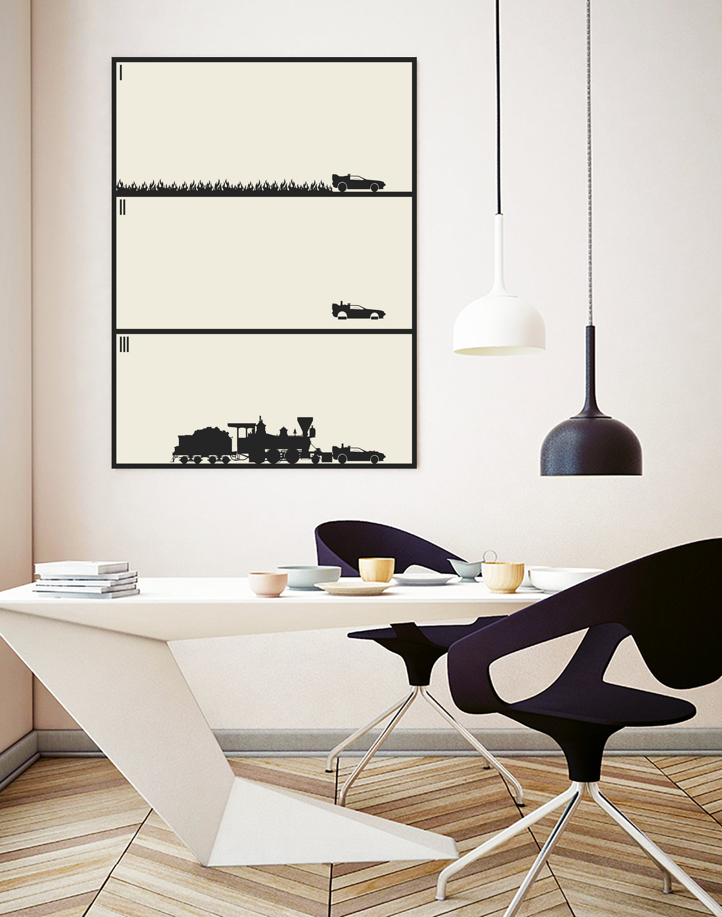 Back to the Future Trilogy - Beige by Finlay McNevin on GIANT ART - black digital drawing