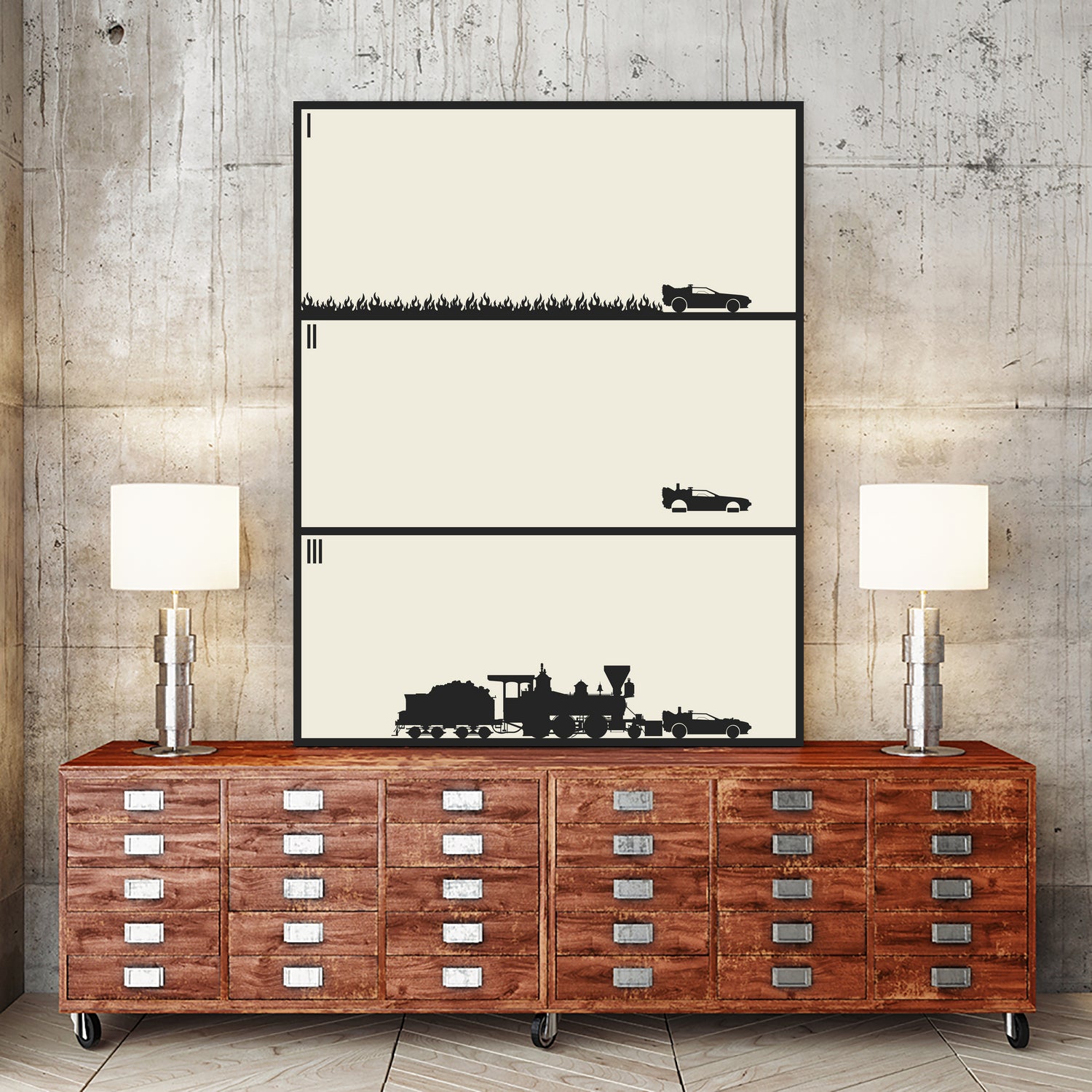 Back to the Future Trilogy - Beige by Finlay McNevin on GIANT ART - black digital drawing