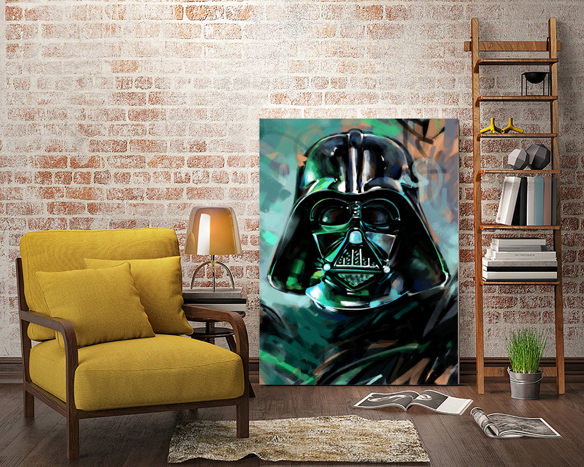 Darth Vader by Dmitry Belov on GIANT ART - blue digital painting
