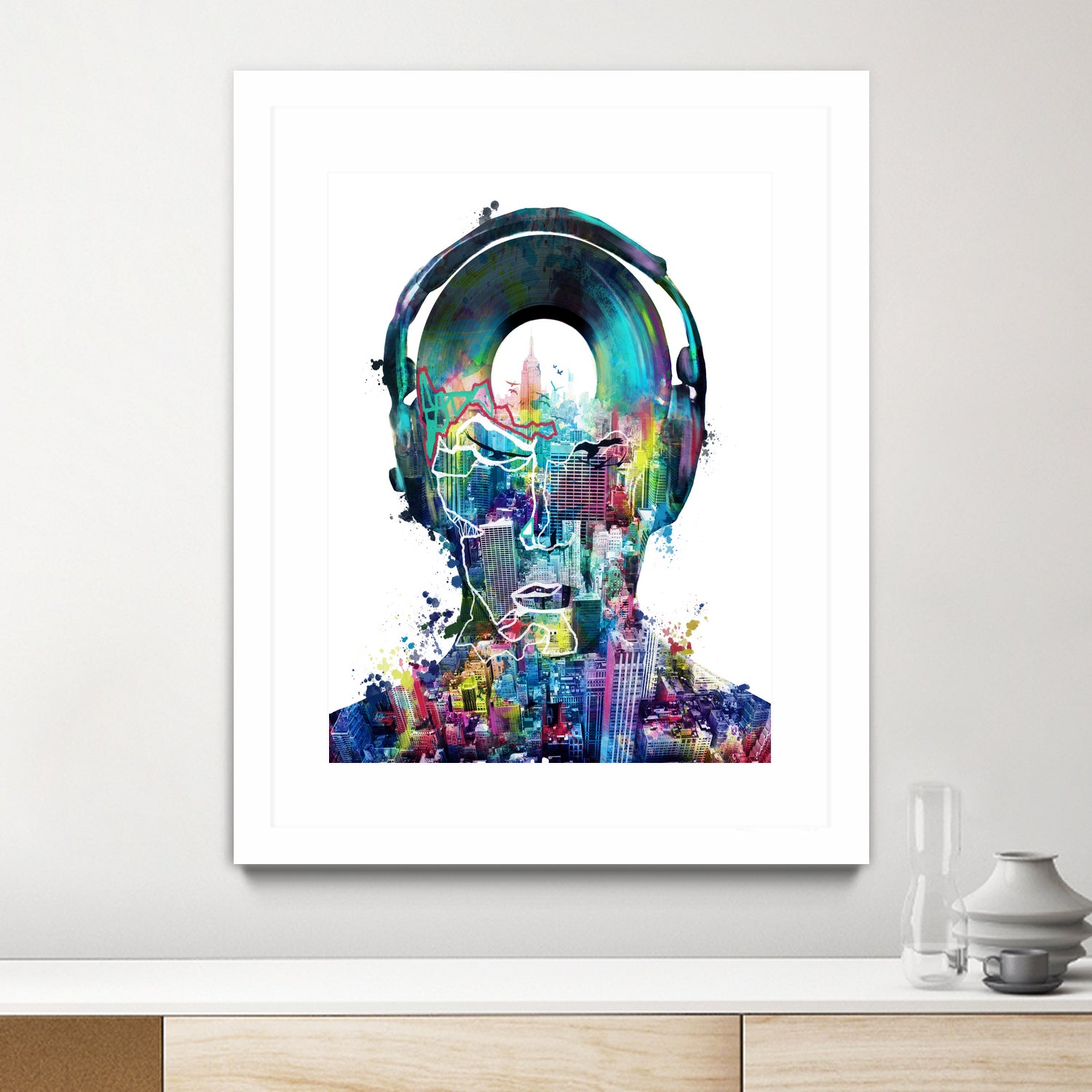 new york city sound colorful by Bekim Mehovic on GIANT ART - white digital painting