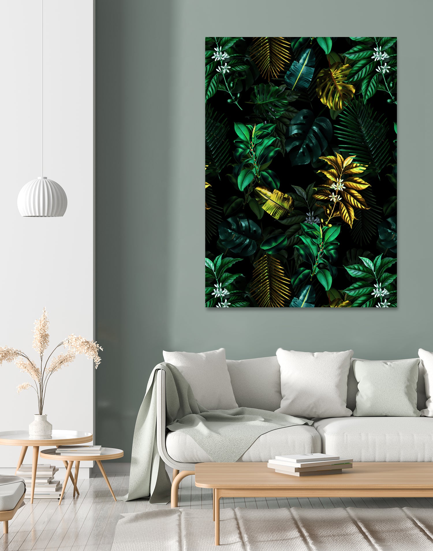 TROPICAL GARDEN VIII by burcu korkmazyurek on GIANT ART - black digital painting