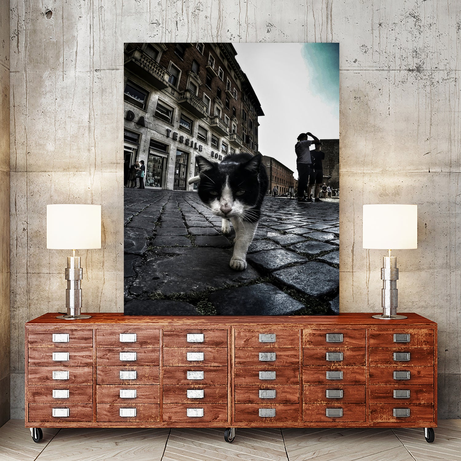 Street Cat by Nicklas Gustafsson on GIANT ART - black mixed media