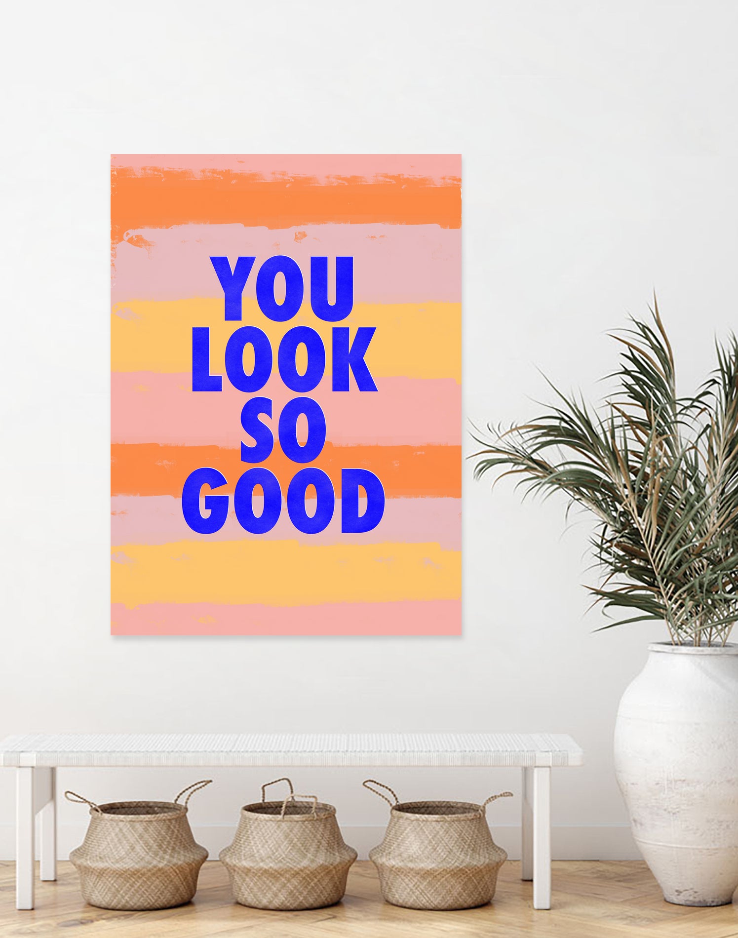 You Look So Good! by Anna Farath on GIANT ART - blue typography