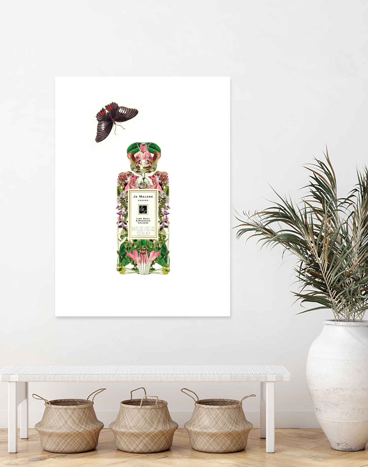 Jo Malone - Lime, Basil, and Mandarin by Sixto-Juan Zavala on GIANT ART - pink mixed media