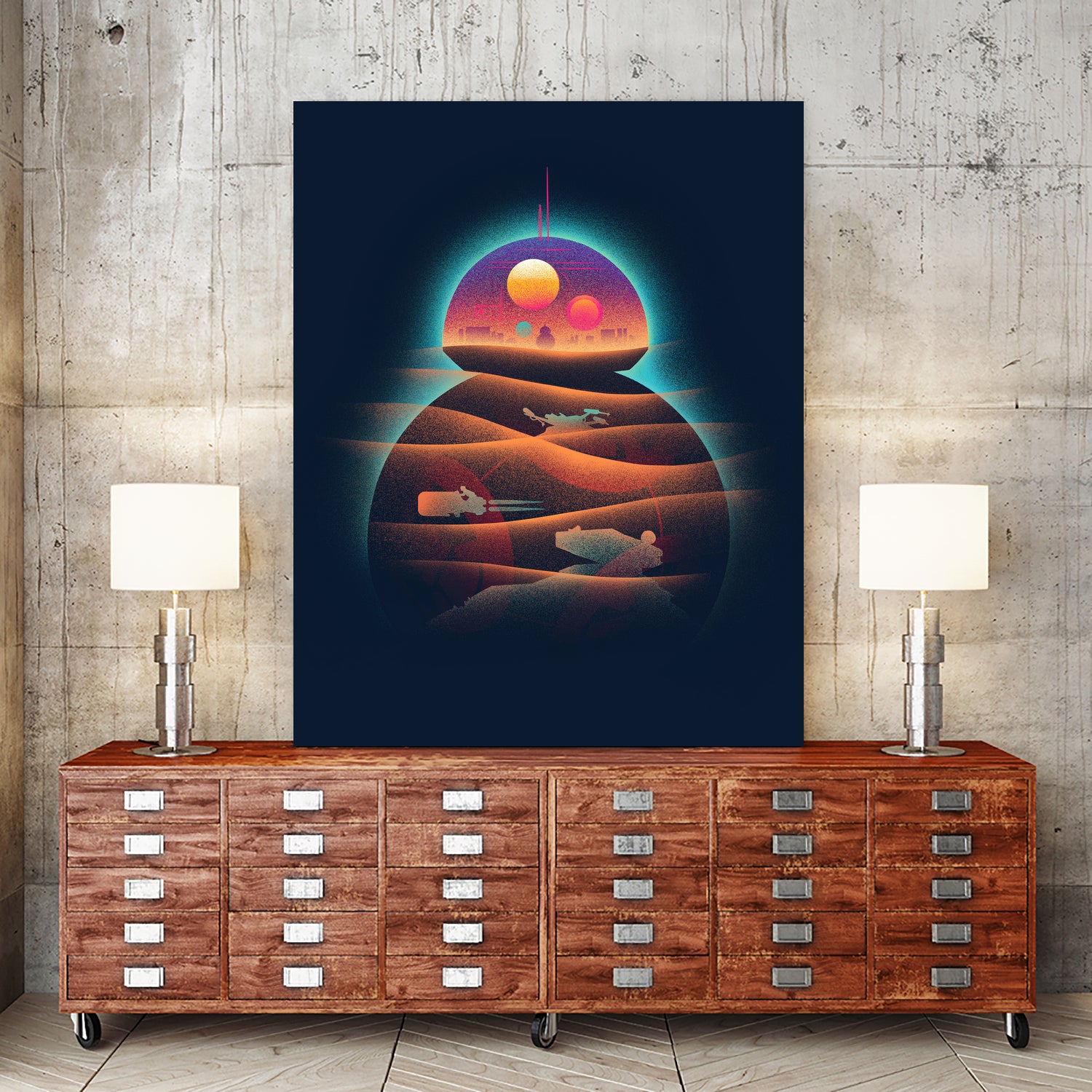 DROIDLAND by Victor Vercesi on GIANT ART - orange digital painting